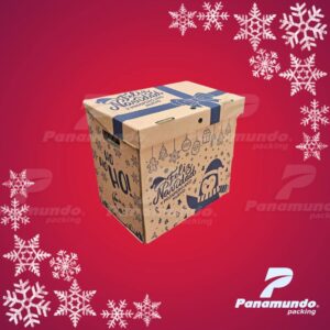 Cajas Navideñas - 20 kilos - Para Canasta navideña. Azul.3