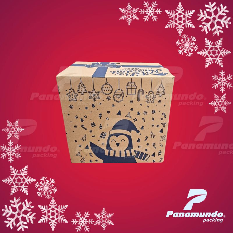 Cajas Navideñas - 20 kilos - Para Canasta navideña. Azul.4 Cajas Navideñas - 20 kilos - Para Canasta navideña. Azul.4